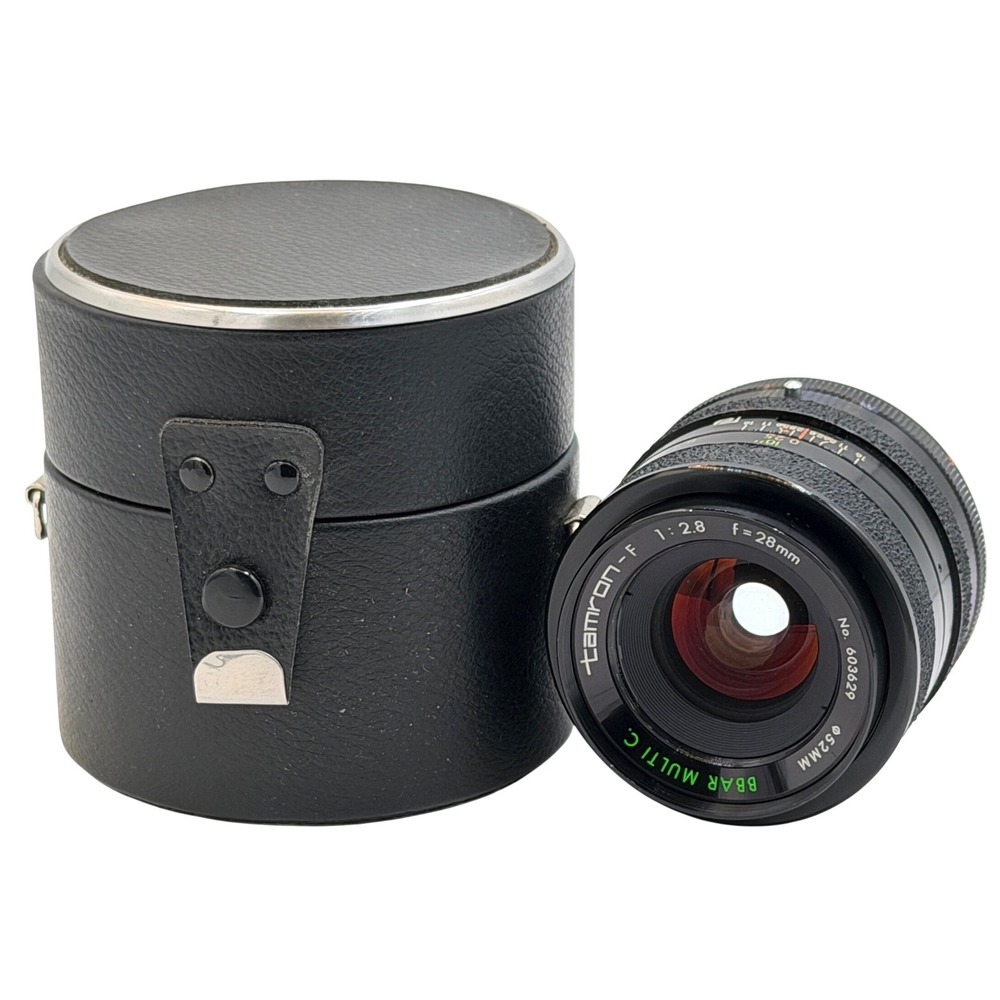 Tamron-F 28mm f2.8 BBAR Multi C Wide Angle Prime Lens Canon FD B Lock Good Cond